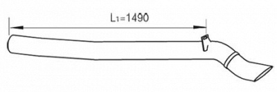 DINEX 47674 -  Труба выхлопного газа