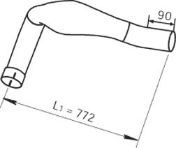 DINEX 48110 -  Труба выхлопного газа