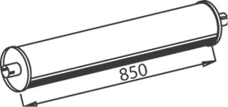 DINEX 50302 -  Средний глушитель выхлопных газов
