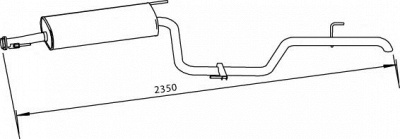 DINEX 50448 -  Глушитель выхлопных газов конечный