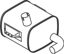 DINEX 50463 -  Средний глушитель выхлопных газов