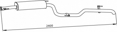 DINEX 56303 -  Глушитель выхлопных газов конечный