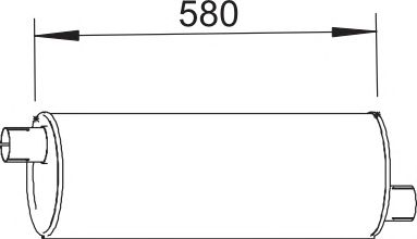 DINEX 64385 -  Средний / конечный глушитель ОГ