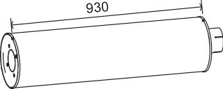 DINEX 64400 -  Средний / конечный глушитель ОГ