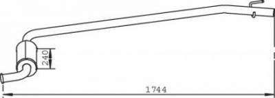 DINEX 73330 -  Предглушитель выхлопных газов