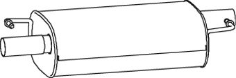 DINEX 74393 -  Средний глушитель выхлопных газов