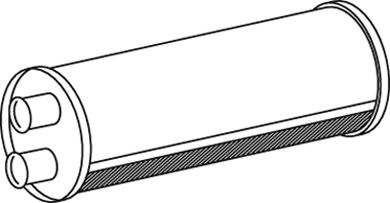 DINEX 80408 -  Средний / конечный глушитель ОГ