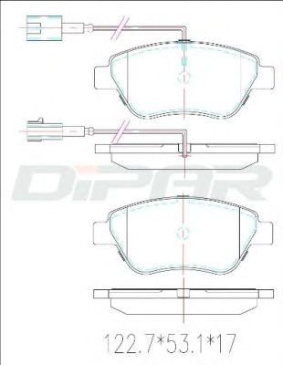 DITAS dfb2654 -  Комплект тормозных колодок, дисковый тормоз