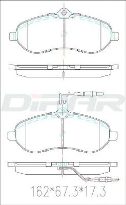 DITAS dfb2934 -  Комплект тормозных колодок, дисковый тормоз