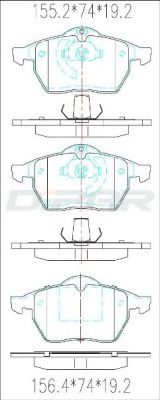 DITAS dfb3042 -  Комплект тормозных колодок, дисковый тормоз