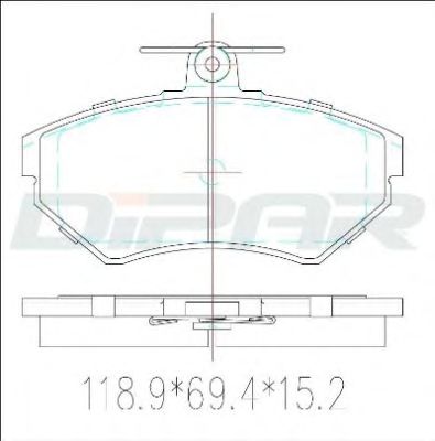 DITAS dfb3088 -  Комплект тормозных колодок, дисковый тормоз
