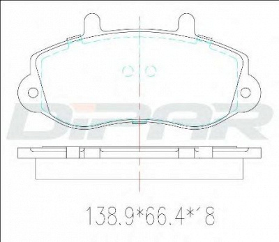 DITAS dfb3260 -  Комплект тормозных колодок, дисковый тормоз