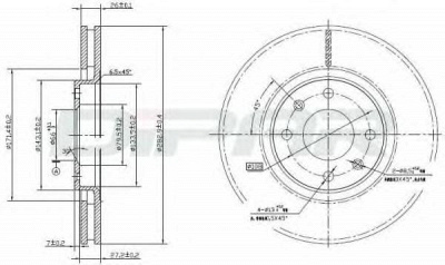 DITAS dfd1006 -  Тормозной диск