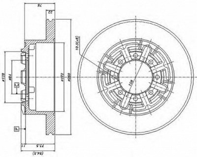 DURON dcr140a -  Тормозной диск