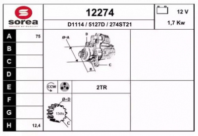 EAI 12274 -  Стартер