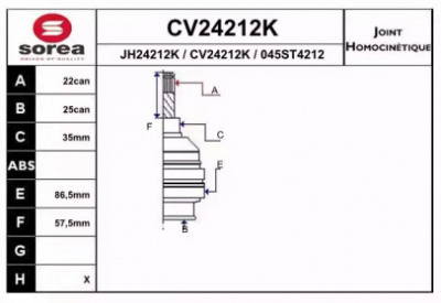 EAI cv24212k - Шрус
