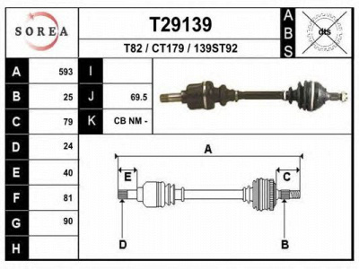 EAI t29139 -  Приводной вал