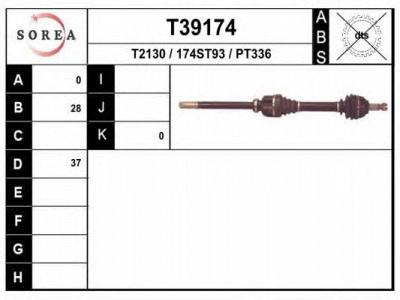 EAI t39174 -  Приводной вал