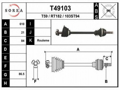 EAI t49103 -  Приводной вал