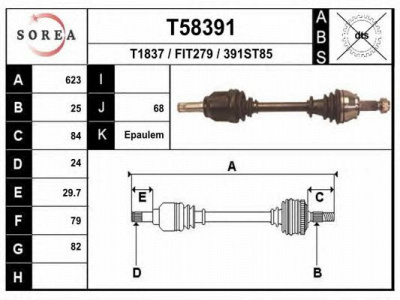 EAI t58391 -  Приводной вал