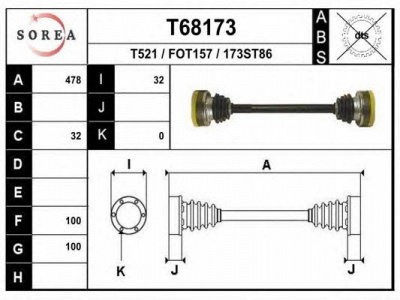 EAI t68173 -  Приводной вал