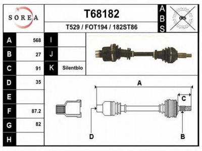 EAI t68182 -  Приводной вал