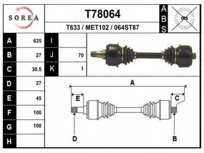 EAI t78064 -  Приводной вал