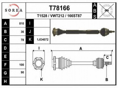 EAI t78166 -  Приводной вал