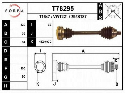 EAI t78295 -  Приводной вал