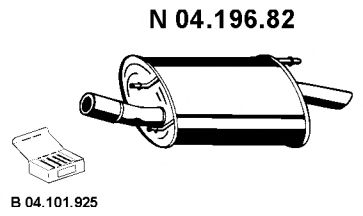 EBERSPACHER 0419682 -  Глушитель выхлопных газов конечный