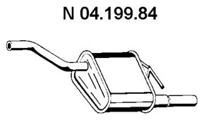 EBERSPACHER 0419984 -  Глушитель выхлопных газов конечный