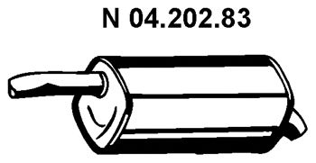 EBERSPACHER 0420283 -  Глушитель выхлопных газов конечный