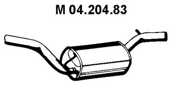 EBERSPACHER 0420483 -  Средний глушитель выхлопных газов