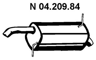 EBERSPACHER 0420984 -  Глушитель выхлопных газов конечный