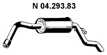 EBERSPACHER 0429383 -  Глушитель выхлопных газов конечный