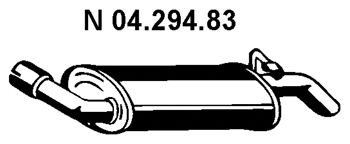 EBERSPACHER 0429483 -  Глушитель выхлопных газов конечный