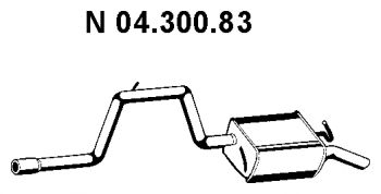 EBERSPACHER 0430083 -  Глушитель выхлопных газов конечный