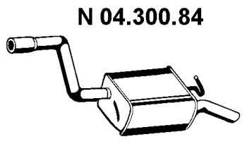 EBERSPACHER 0430084 -  Глушитель выхлопных газов конечный