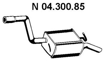 EBERSPACHER 0430085 -  Глушитель выхлопных газов конечный