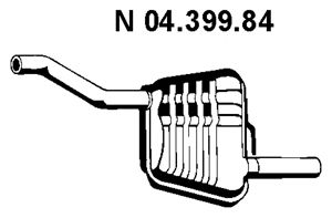 EBERSPACHER 0439984 -  Глушитель выхлопных газов конечный