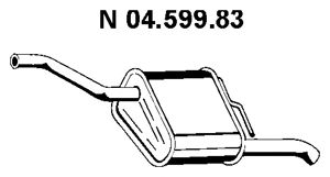 EBERSPACHER 0459983 -  Глушитель выхлопных газов конечный