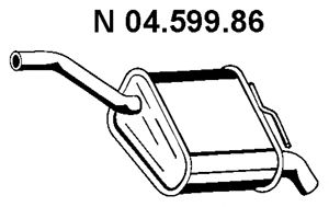 EBERSPACHER 0459986 -  Глушитель выхлопных газов конечный