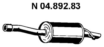 EBERSPACHER 0489283 -  Глушитель выхлопных газов конечный
