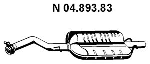 EBERSPACHER 0489383 -  Глушитель выхлопных газов конечный