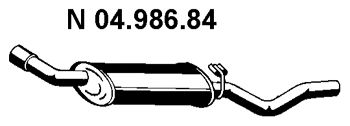 EBERSPACHER 0498684 -  Глушитель выхлопных газов конечный