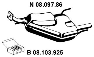 EBERSPACHER 0809786 -  Глушитель выхлопных газов конечный