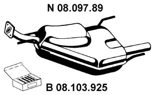 EBERSPACHER 0809789 -  Глушитель выхлопных газов конечный