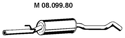 EBERSPACHER 0809980 -  Средний глушитель выхлопных газов