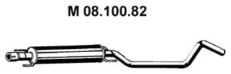 EBERSPACHER 0810082 -  Средний глушитель выхлопных газов