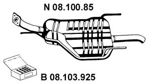 EBERSPACHER 0810085 -  Глушитель выхлопных газов конечный